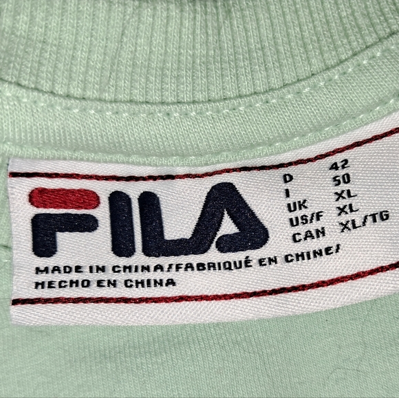 FILA Mint Green French Terry Crewneck Sweatshirt - Picture 5 of 7